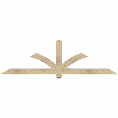 Ekena Millwork Redmond Rough Sawn Timber Gable Bracket, Douglas Fir, 84"W x 24"H x 4"D x 4"F, 7/12 Pitch GBW084X24X0404RED00RDF